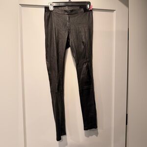 Alice+Olivia leather Black Women's Pants